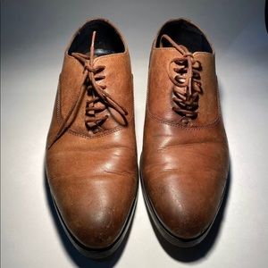 Zara Man Brown Leather Shoes